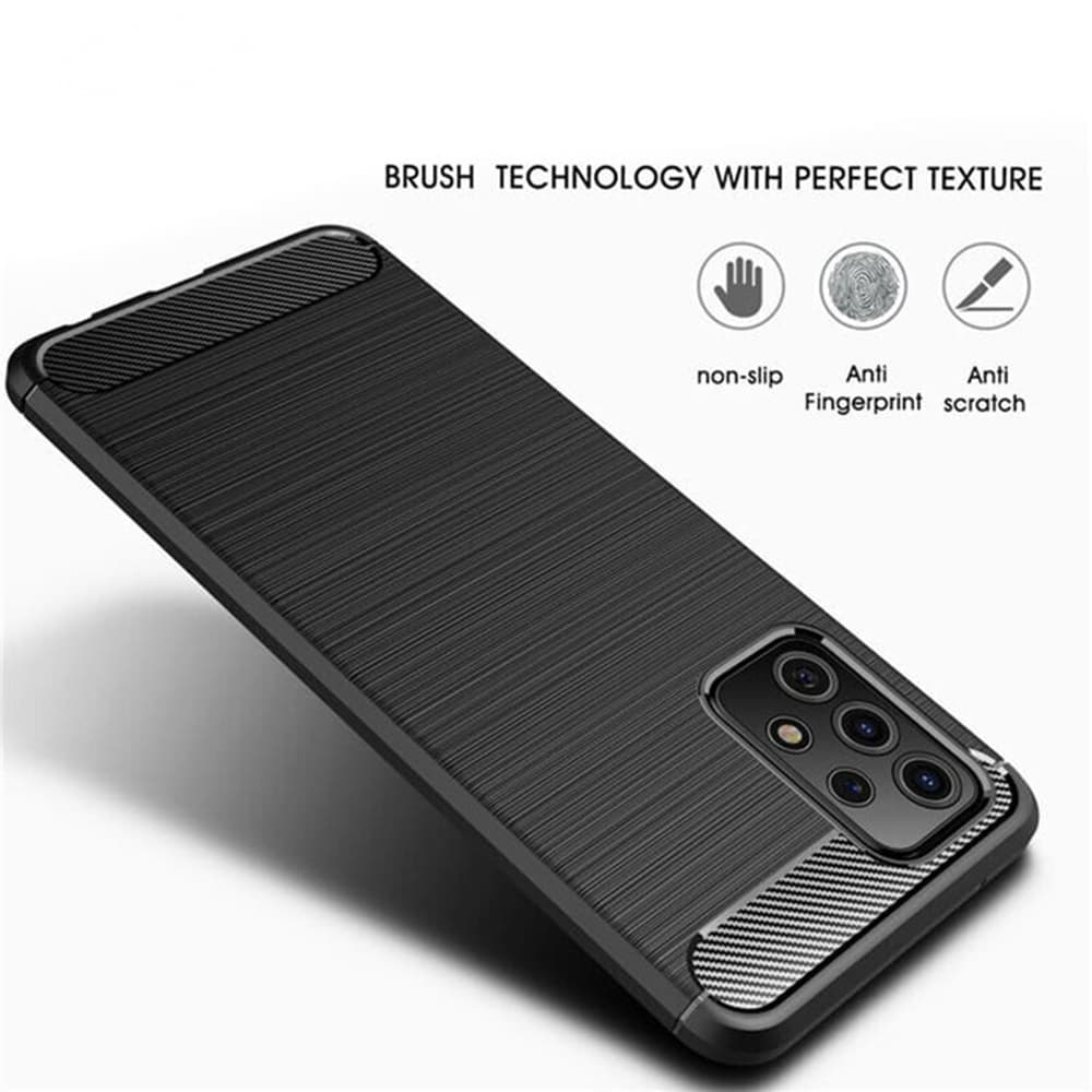Techsuit Karbon Silikon Samsung Galaxy A32 5G Černá - náhled 2