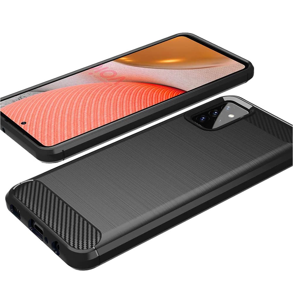 Techsuit Carbon Silikon Samsung Galaxy A72 4G A72 5G Černý - náhled 2