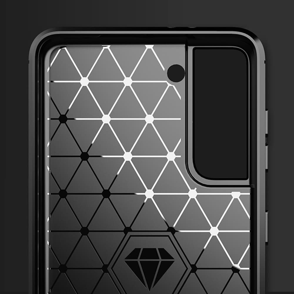 Techsuit Karbon Silikon Samsung Galaxy S21 Černá - náhled 2