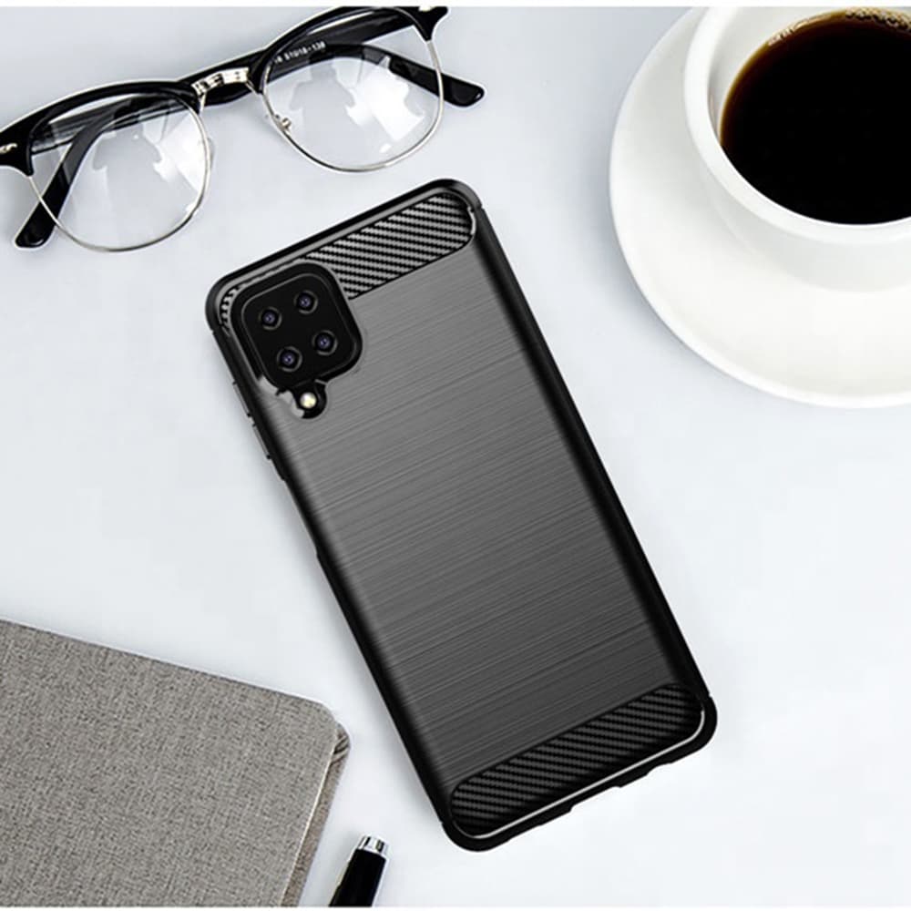 Techsuit Karbon Silikon Samsung Galaxy A12 A12 Nacho Černý - náhled 2