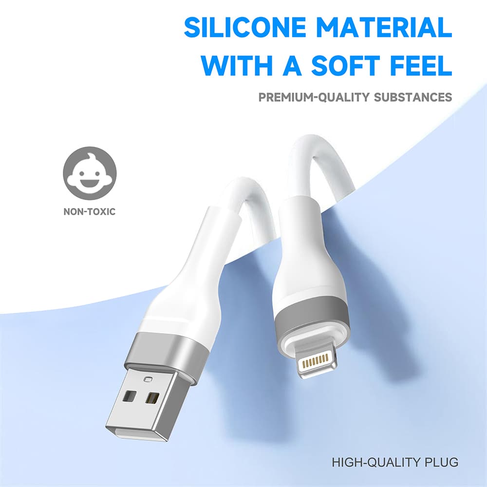 Lito Datový kabel LD02L USB na Lightning Rychlé nabíjení 1.2m Bílá - náhled 2