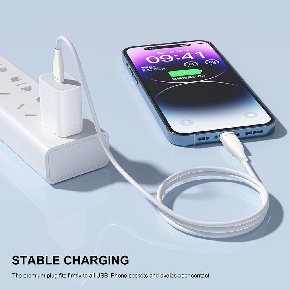 Lito Data Cable LD03V USB na Micro-USB Rychlé nabíjení 2.4A 1m Bílá - náhled 2