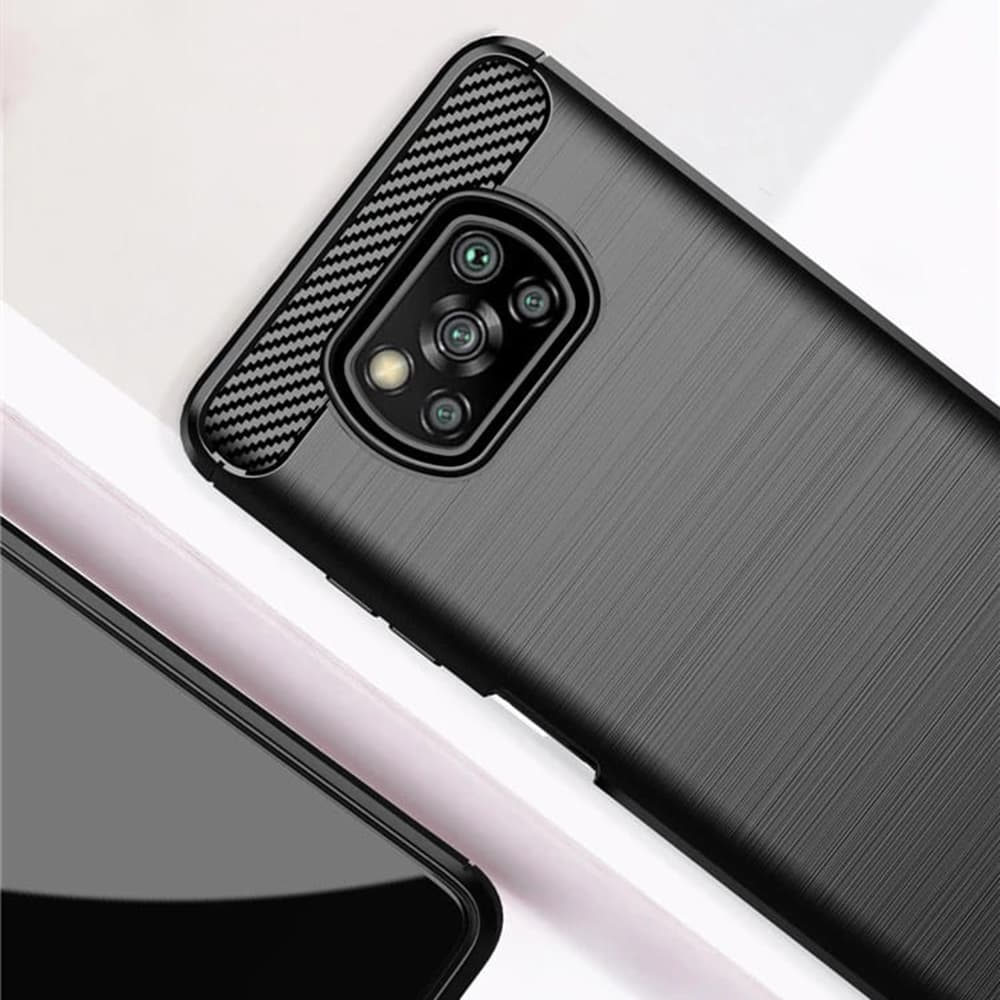 TechSuit Karbon Silikon Xiaomi Poco X3 NFC Pro Černý - náhled 2