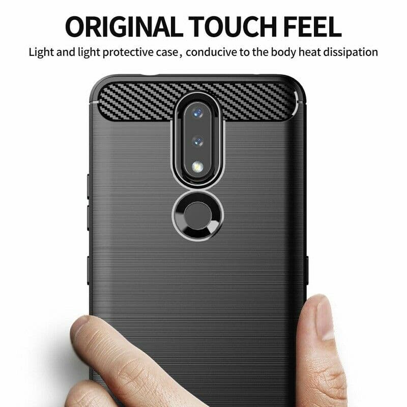 TechSuit Karbon Silikon Nokia 2.4 Černá - náhled 2