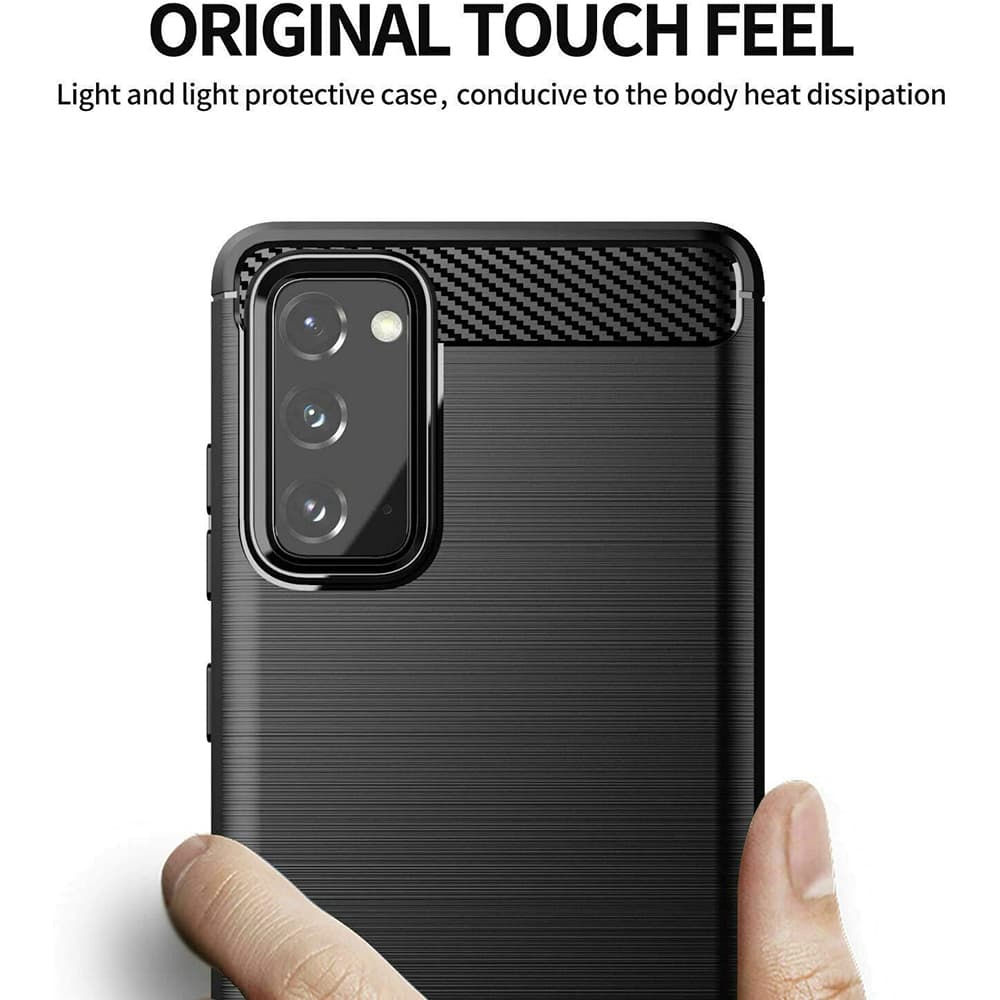 TechSuit Carbon Silicone Samsung Galaxy S20 FE 4G S20 FE 5G Černá - náhled 2