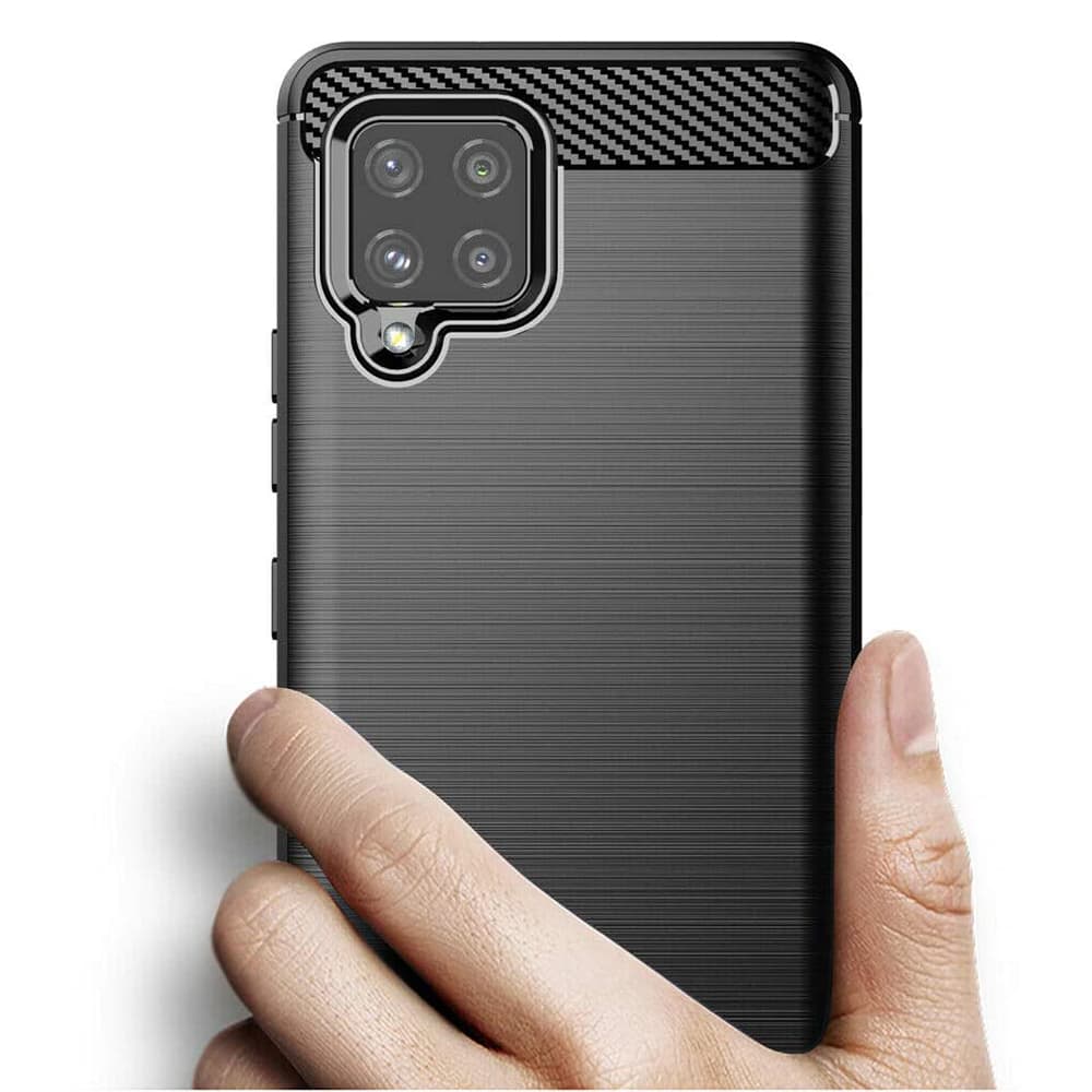 TechSuit Karbon Silikon Samsung Galaxy A42 5G Černý - náhled 2