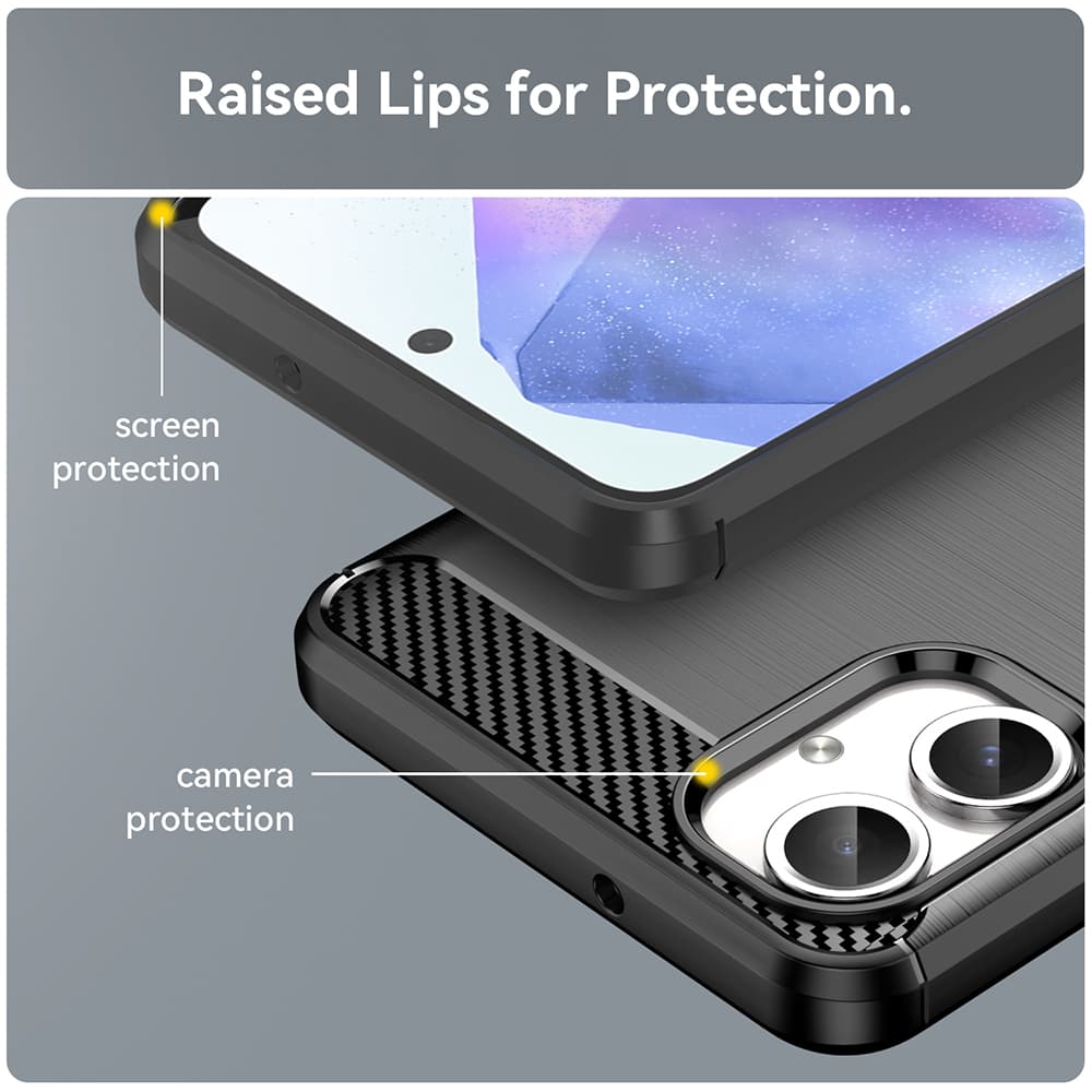 Techsuit Carbon Silicone pro Samsung Galaxy A06 černý - náhled 2