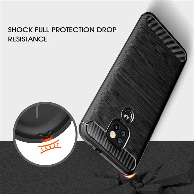 Techsuit Karbon Silikon Motorola Moto E7 Plus Moto G9 Play Černý - náhled 2