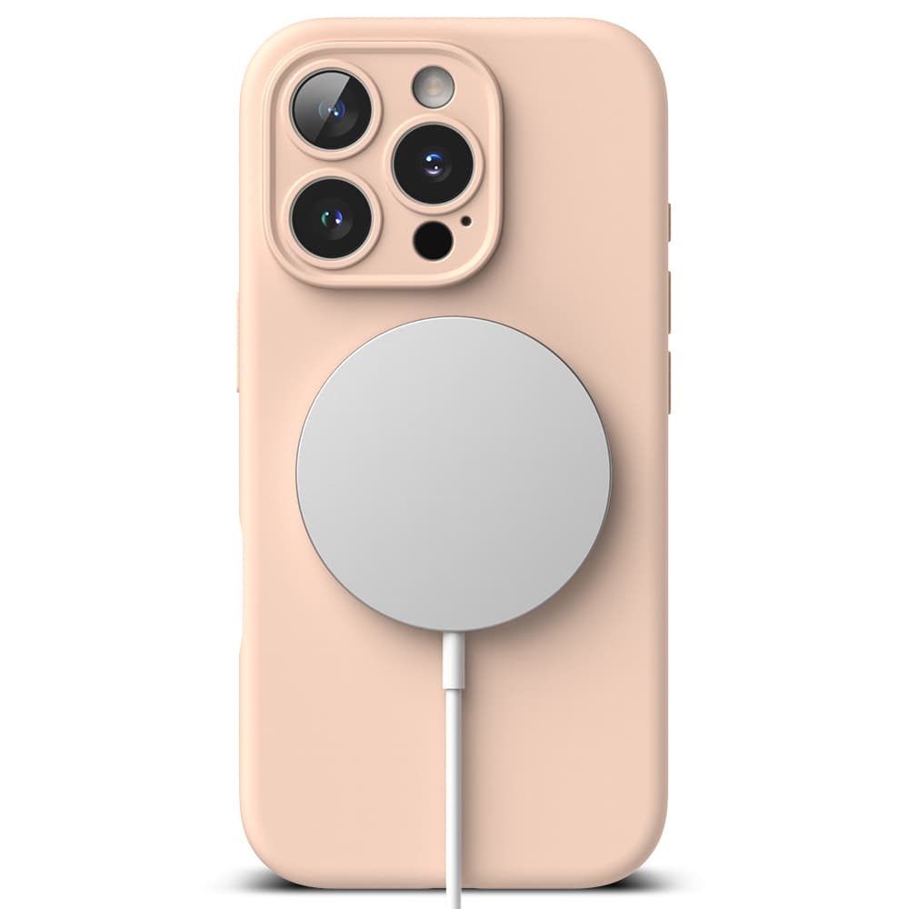 Ringke Silicone Magnetic MagSafe pro iPhone 16 Pro růžový písek - náhled 2