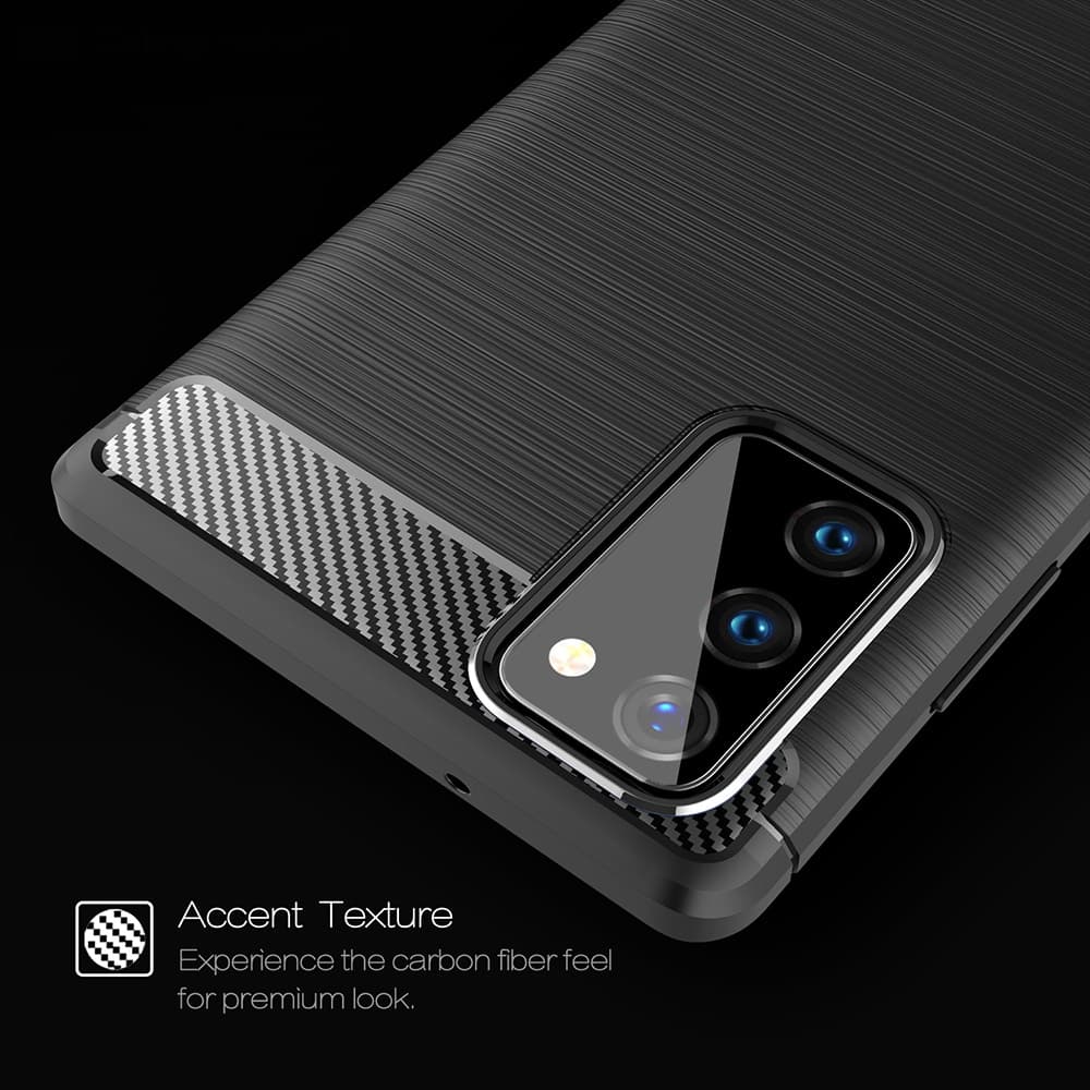 Techsuit Karbon Silikon Samsung Galaxy Note 20 Note 20 5G Černý - náhled 2