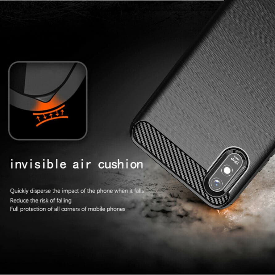 Techsuit Karbon Silikon Xiaomi Redmi 9A Redmi 9AT Černý - náhled 2