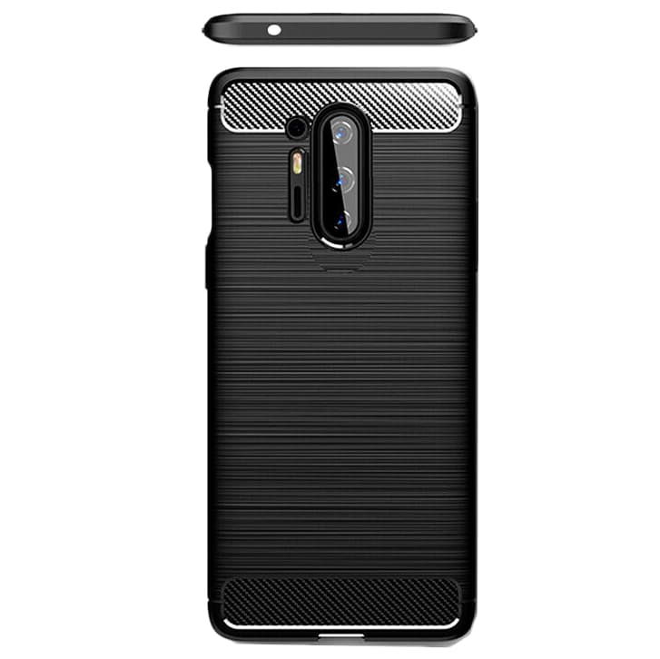 Techsuit Karbon Silikon OnePlus 8 Pro Černý - náhled 2