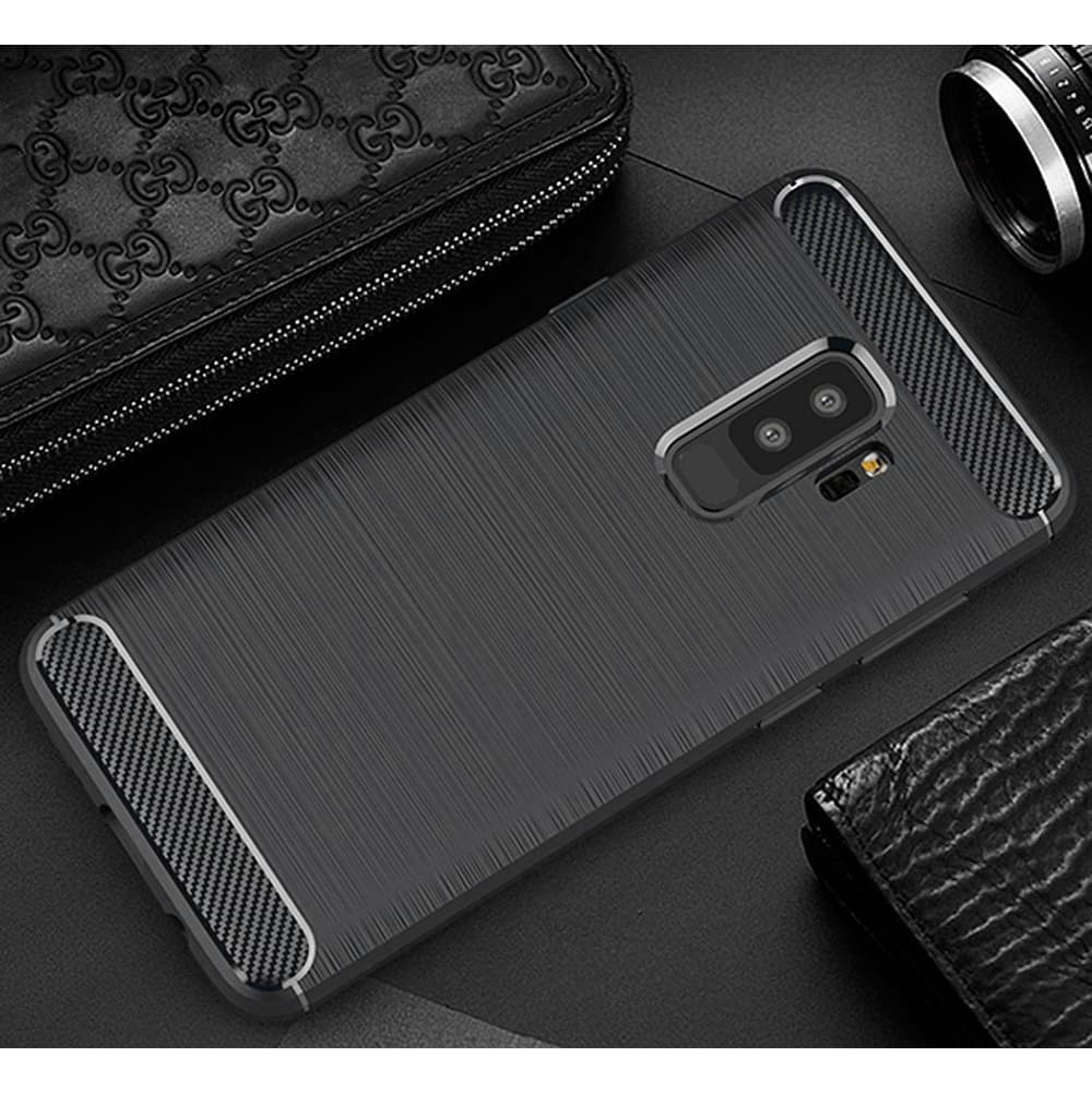 Techsuit Karbon Silikon Samsung Galaxy S9 Plus Černý - náhled 2