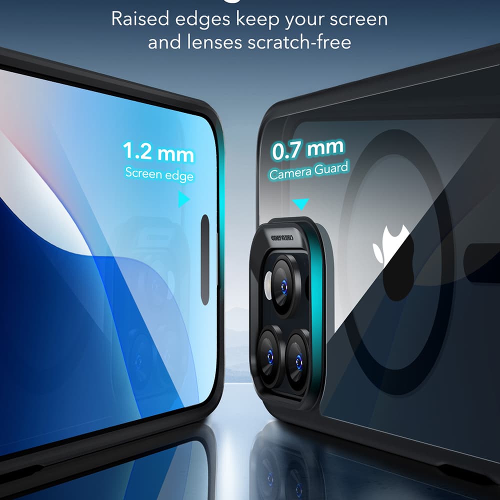ESR Classic Hybrid HaloLock iPhone 16 Pro Max Clear Black - náhled 2