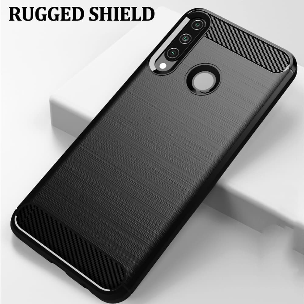 Techsuit Karbon Silikon Huawei Y6p Černý - náhled 2