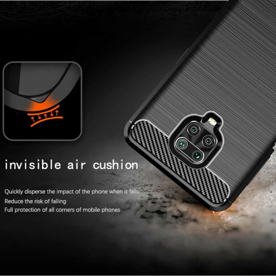 Techsuit Uhlíkový Silikon Xiaomi Redmi Note 9S Černý - náhled 2