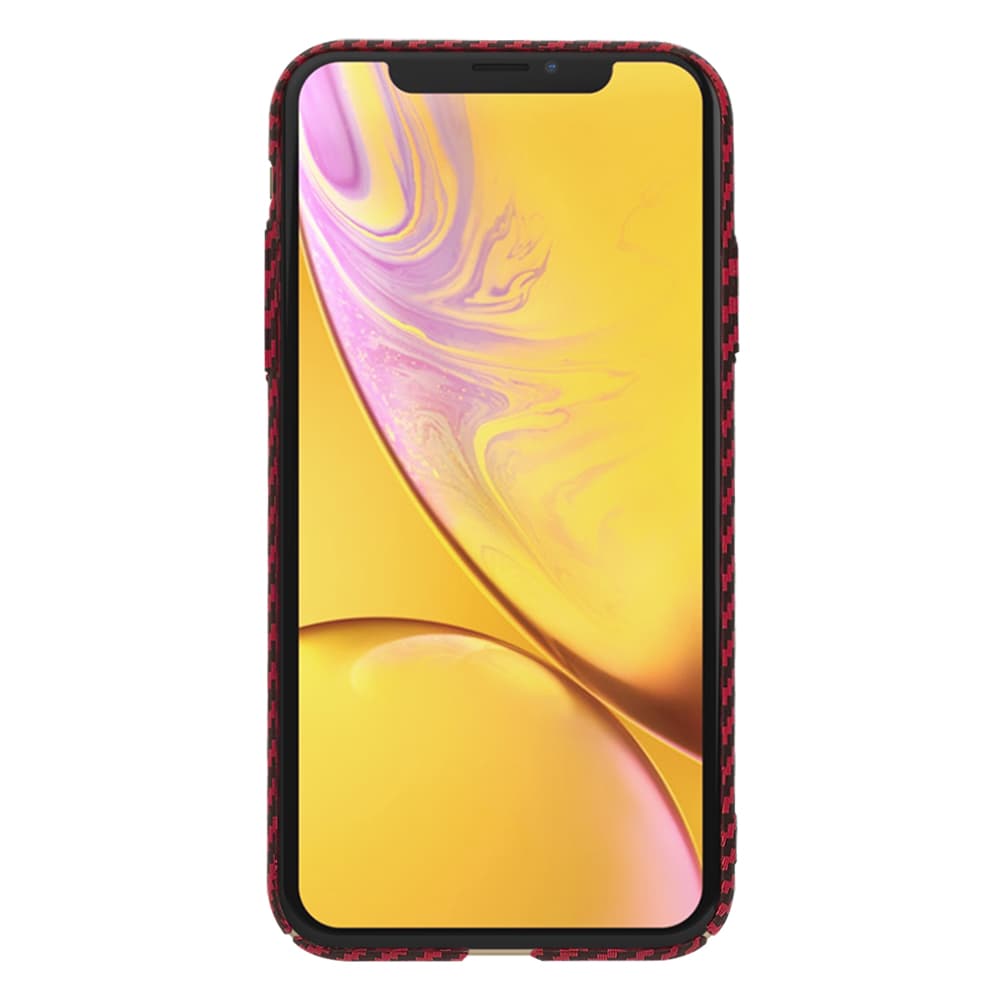 Techsuit Carbonite FiberShell kryt pro iPhone XR červený - náhled 2