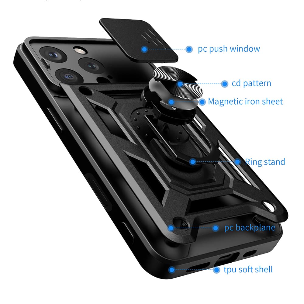 Techsuit CamShield iPhone 16 Pro modrý - náhled 2
