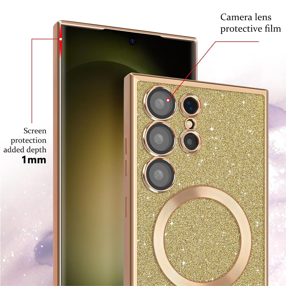 Techsuit Luxury Glitter MagSafe pro iPhone 16 Plus světle zelená - náhled 2