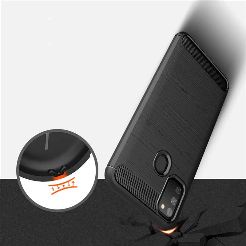 Techsuit Karbonový Silikon Samsung Galaxy M21 M30S Černý - náhled 2