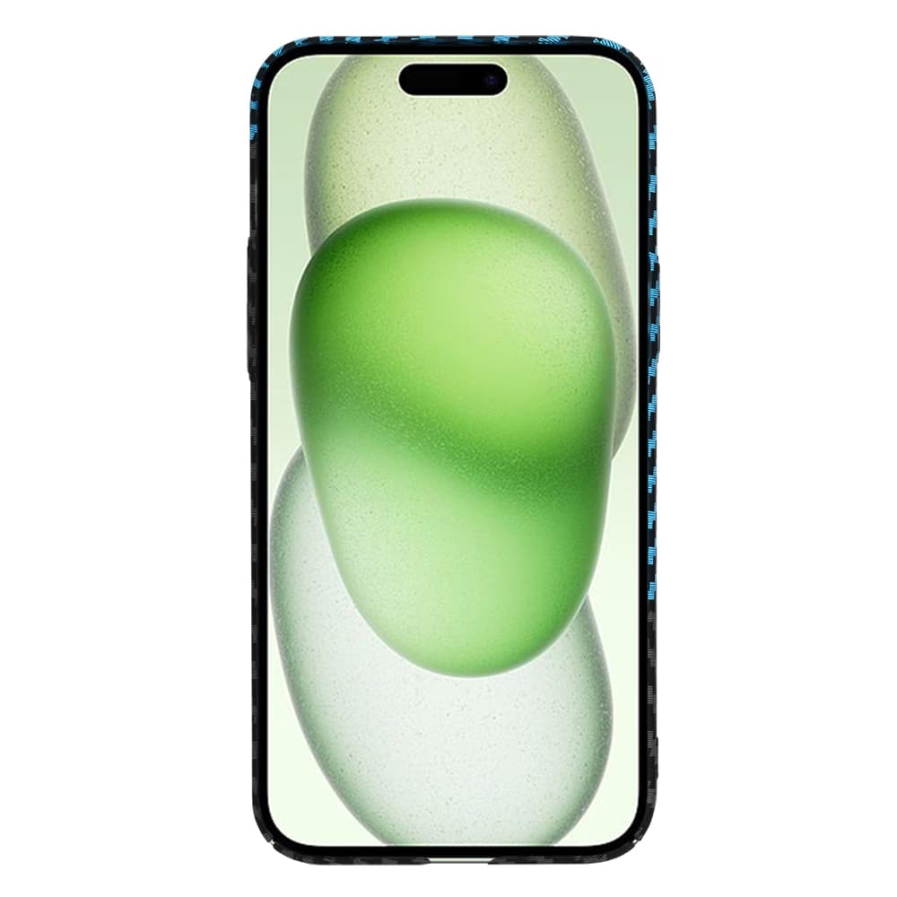 Techsuit Carbonite FiberShell pro iPhone 15 Plus v modré Pulse - náhled 2