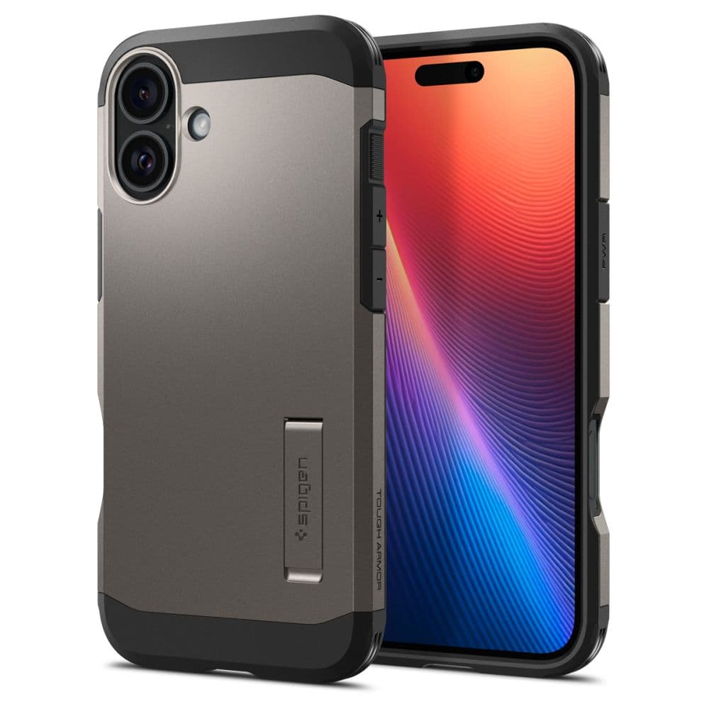 Spigen Tough Armor MagSafe pro iPhone 16 v barvě gunmetal - náhled 2