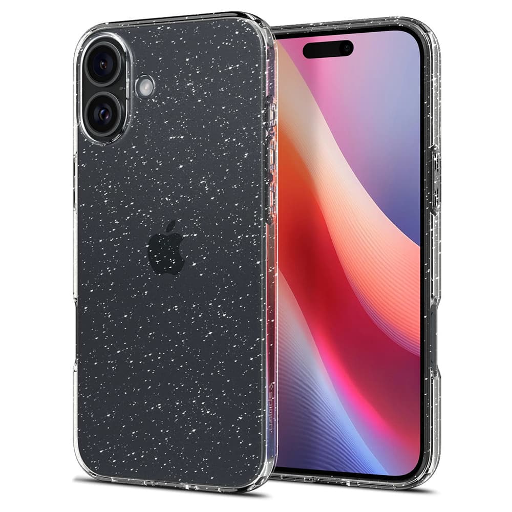 Spigen Liquid Crystal Glitter iPhone 16 Plus Křišťálový křemen - náhled 2