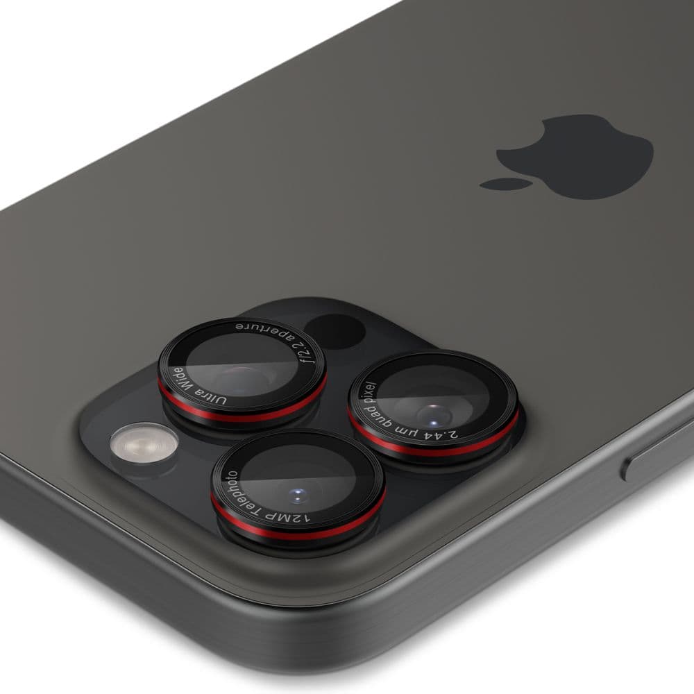 Spigen Optik.tR EZ Fit Pro sklo na kameru (2 ks) iPhone 14 Pro/Pro Max/15 Pro/Pro Max/16 Pro/Pro Max/17 Pro/Pro Max černá - náhled 2