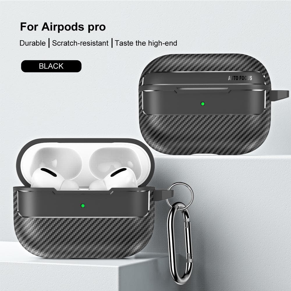 Techsuit CarbonFiber pro Apple AirPods Pro 1 / 2 černá - náhled 2