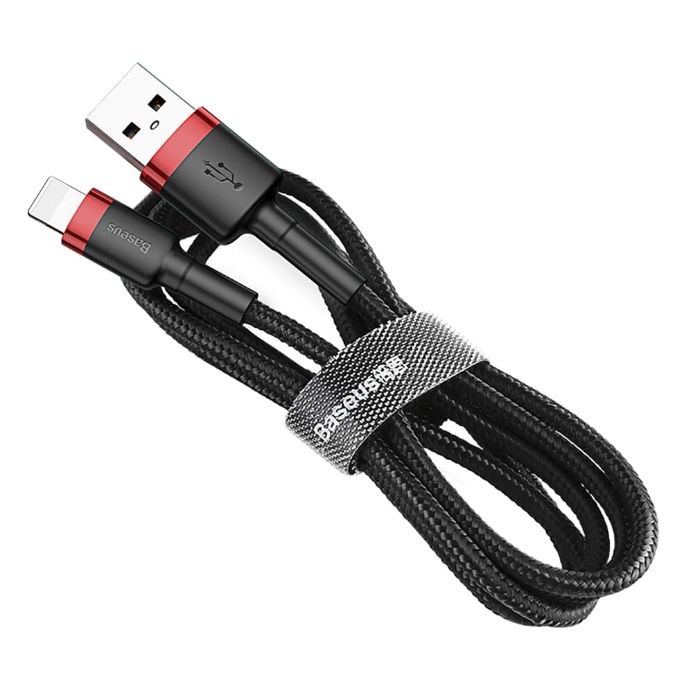 Baseus Datový kabel Cafule USB to Lightning 1.5A 2m Red Black - náhled 2