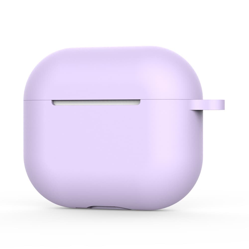 Techsuit silikonové pouzdro pro AirPods 4 hladký ultratenký materiál fialová - náhled 2