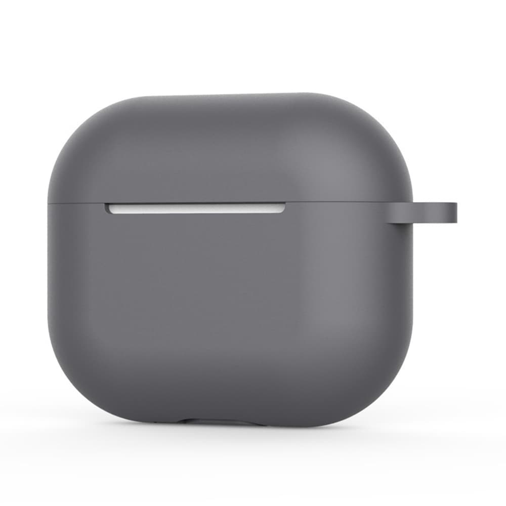 Techsuit silikonové pouzdro pro AirPods 4 hladký ultratenký materiál šedá - náhled 2