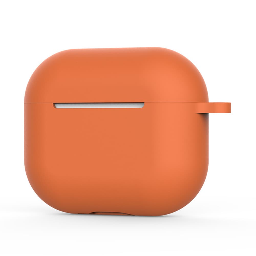 Techsuit silikonové pouzdro pro AirPods 4 hladký ultratenký materiál oranžová - náhled 2