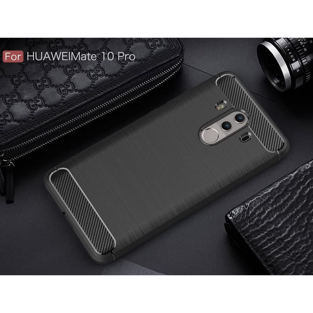 Techsuit Karbon Silikon Huawei Mate 10 Pro Černý - náhled 2