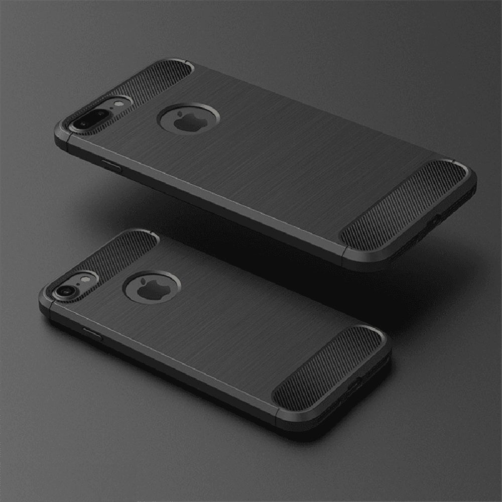 Techsuit Karbon Silikon iPhone 7 iPhone 8 Černý - náhled 2