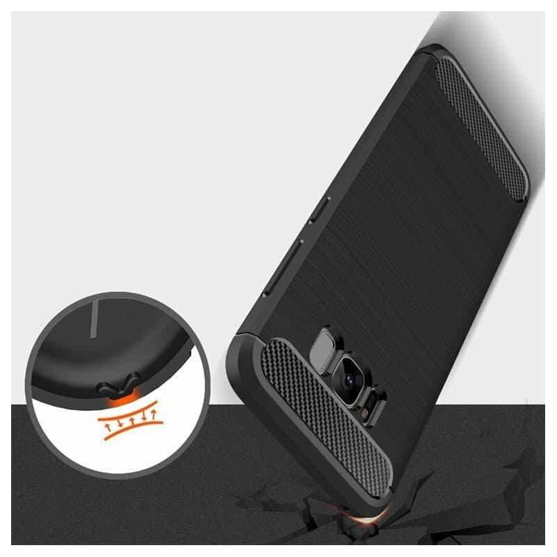 Techsuit Karbon Silikon Samsung Galaxy S8 Plus Černý - náhled 2