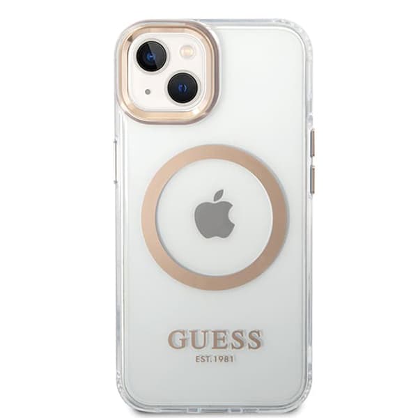 Guess Metal Outline MagSafe GUHMP15MHTRMD iPhone 15 Plus zlatá - náhled 2