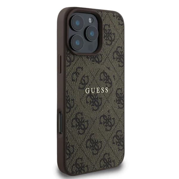 Guess 4G Ring Classic Logo MagSafe iPhone 16 Pro Max hnědý - náhled 2