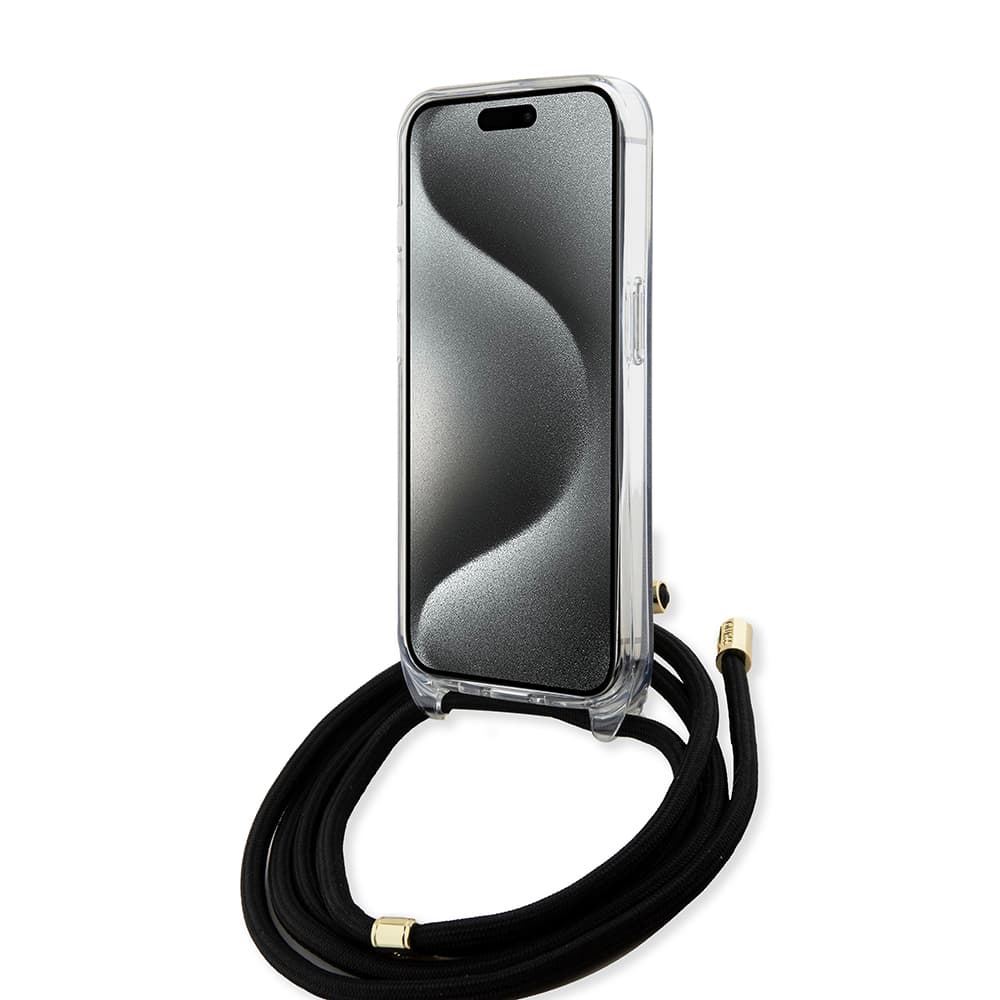 Guess Crossbody Cord 4G Print GUHCP15LHC4SEK iPhone 15 Pro černá - náhled 2