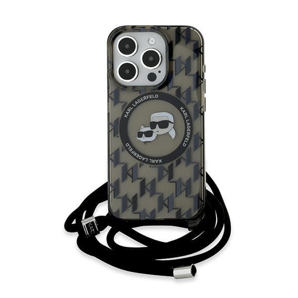 Karl Lagerfeld IML Crossbody MagSafe iPhone 15 Pro Max Monogram Karl a Choupette Head - náhled 2
