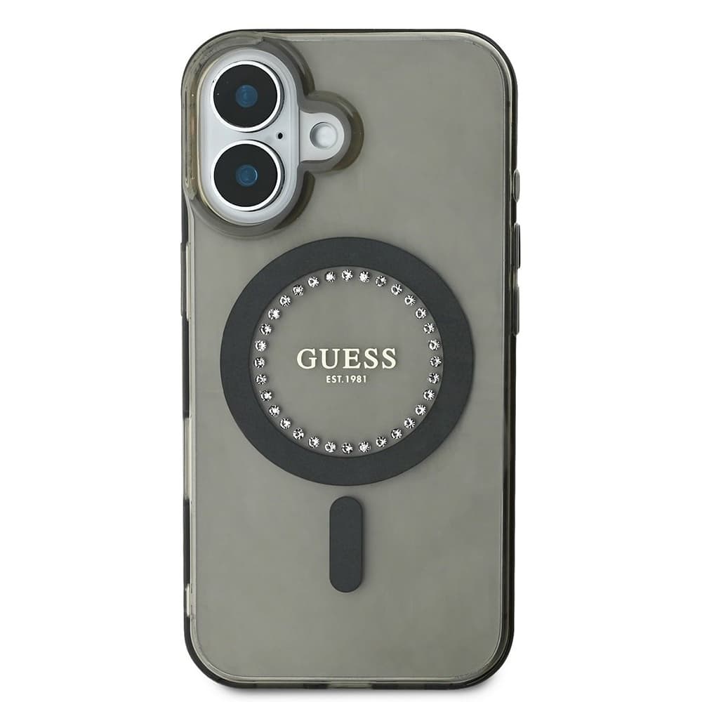 Guess IML Rhinestones MagSafe GUHMP16MPFTDTEK iPhone 16 Plus černá - náhled 2