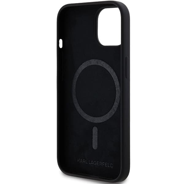 Karl Lagerfeld Silicone MagSafe iPhone 15 Plus Choupette Head fialová - náhled 2