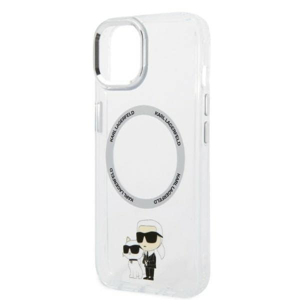 Karl Lagerfeld Hardcase MagSafe iPhone 14 Plus průhledný Iconic Karl&amp;Choupette - náhled 2