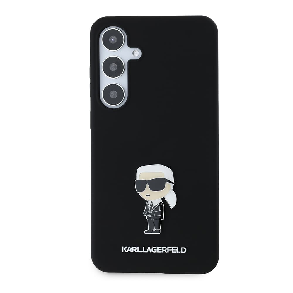 Karl Lagerfeld Silicone pouzdro Samsung Galaxy S24 Plus Ikonik Metal Pin růžové - náhled 2