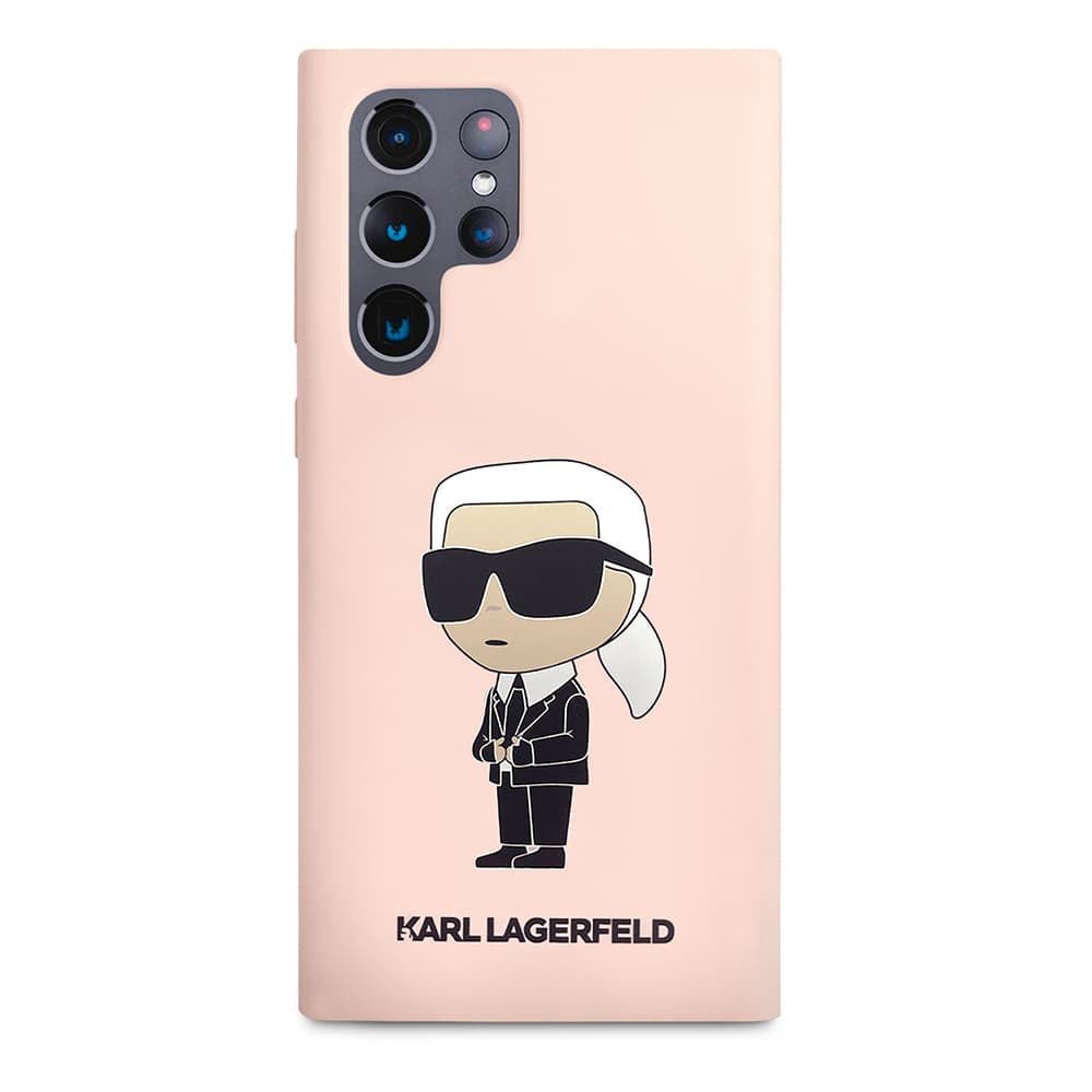 Karl Lagerfeld Silicone pouzdro Samsung Galaxy S23 Ultra růžová Ikonik - náhled 2