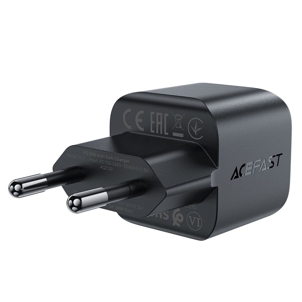 Nabíječka do zdi Acefast A77 Type-C Mini GaN 30W Power Delivery černá - náhled 2