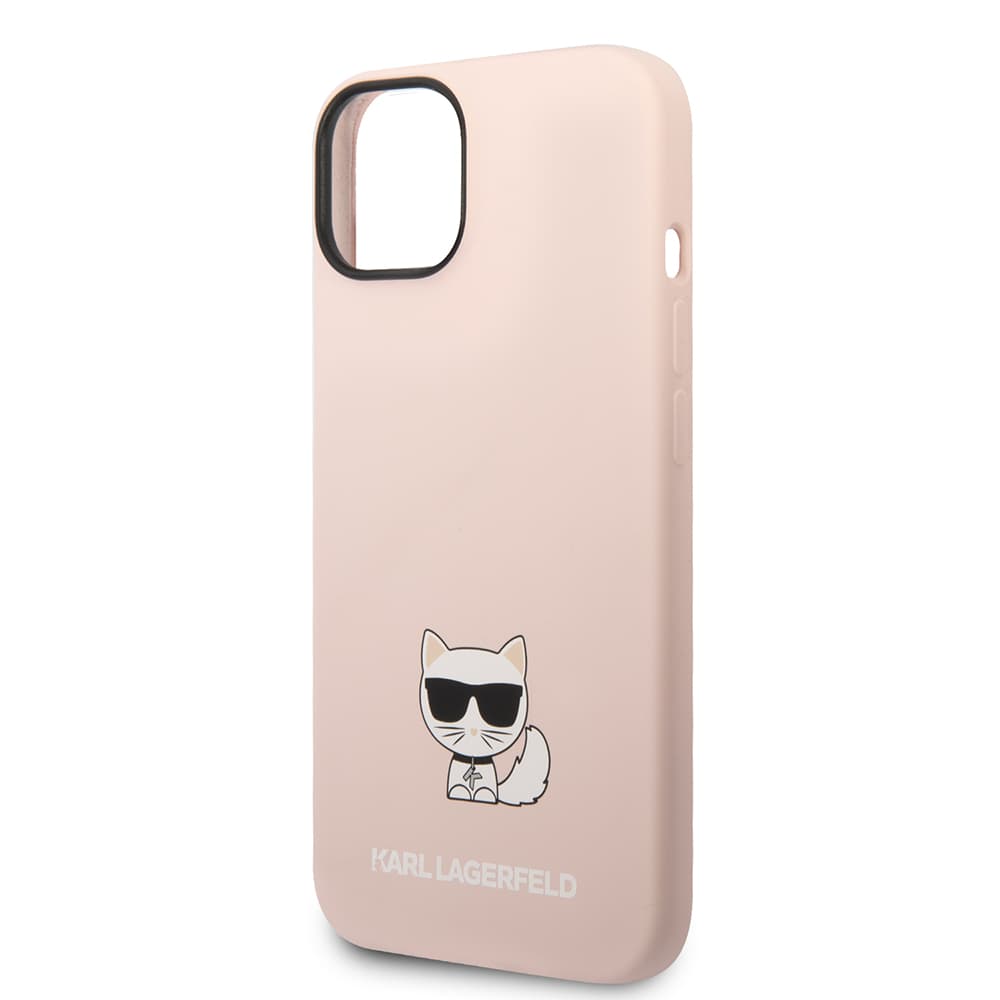 Karl Lagerfeld Silicone pouzdro iPhone 14 Plus růžová Choupette Body - náhled 2