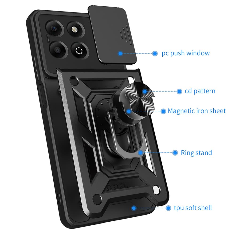 Techsuit CamShield Series Honor X6b černý - náhled 2