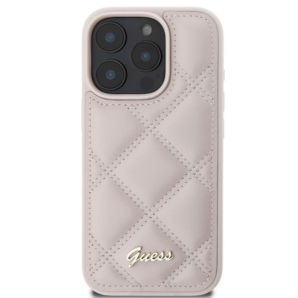 Guess Quilted Metal Logo GUHCP16LPSQSQSP iPhone 16 Pro růžová - náhled 2