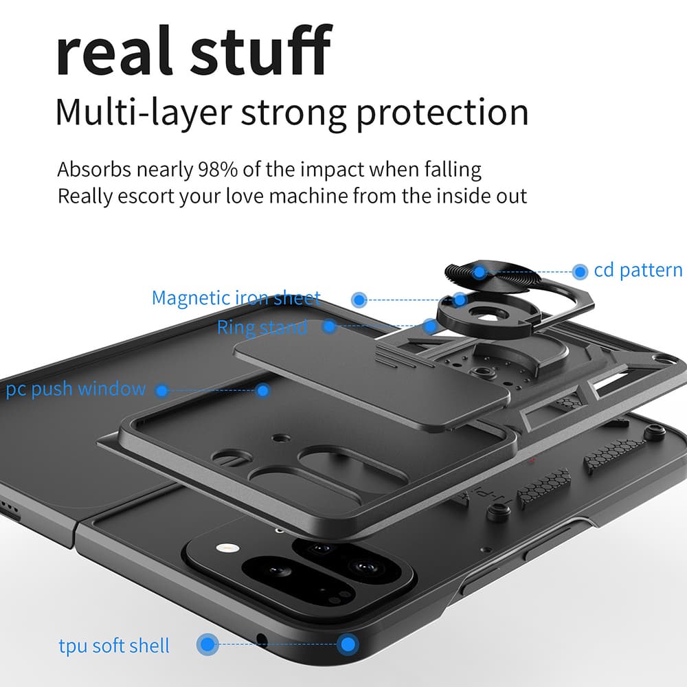Techsuit CamShield Series pouzdro pro Google Pixel 9 Pro Fold modré - náhled 2